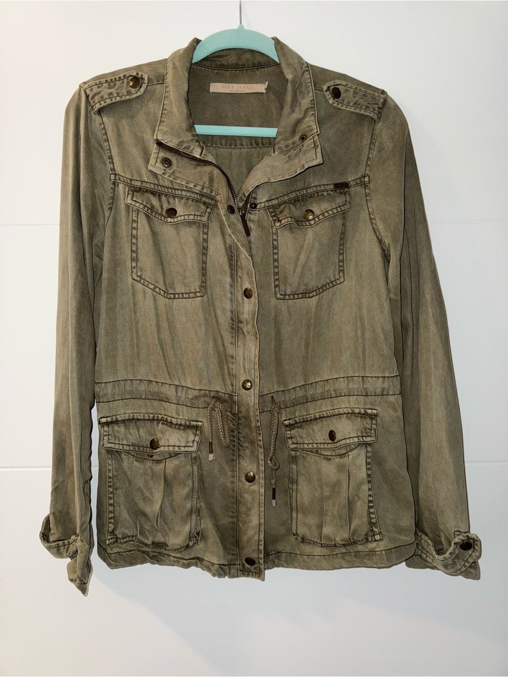 Utility Anorak Jacket in Olive Green - medium, Max Jeans